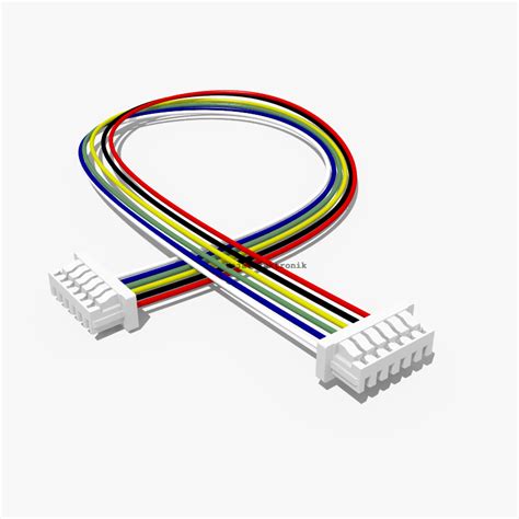 Micro JST Kabel Mit Zwei Molex PicoBlade Buchsen 30 Cm 6 Polig AWG 2