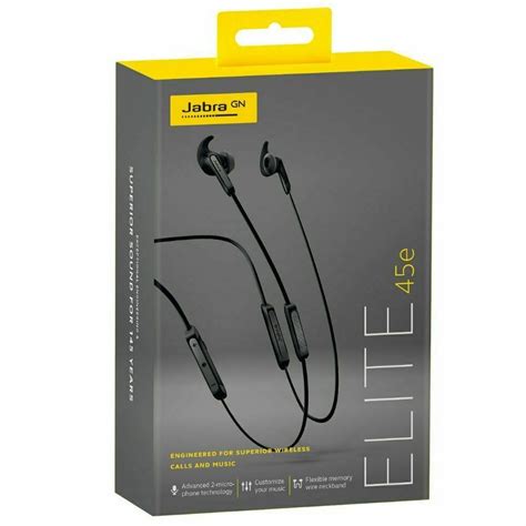 Jabra Elite 45e Wireless Earphones Titanium Black With Accessories