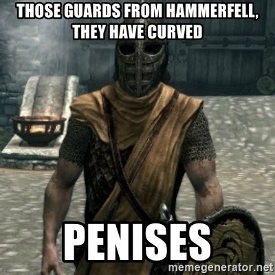 Those Guards From Hammerfell They Have Curved Penises Skyrim