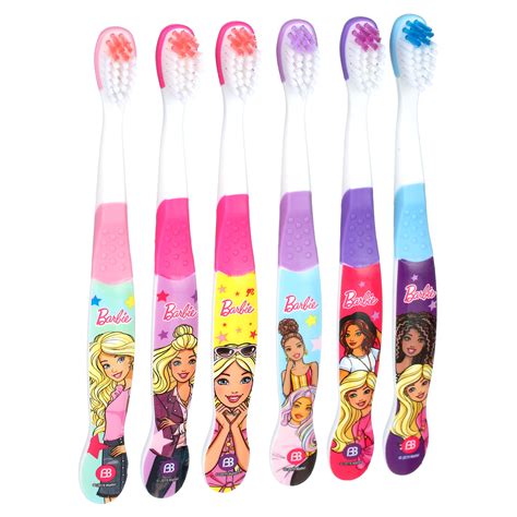 Brush Buddies Barbie Kids Toothbrushes 6pk Soft Manual Toothbrushes