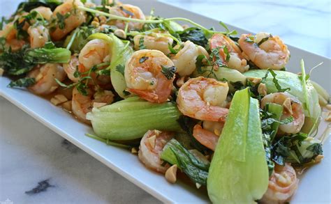 Spicy Thai Shrimp Baby Bok Choy Stir Fry The Kitchen Scout