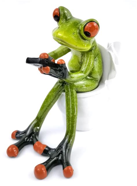 VVGIFTS Frog Figurines Decor Funny Creative Craft Resin Frog Sculpture ...