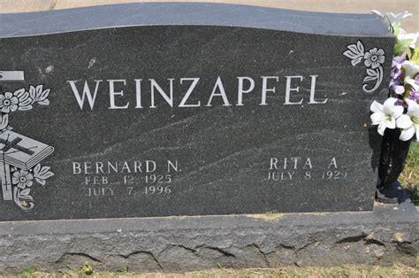 Bernard Nicholas Weinzapfel Find A Grave Memorial