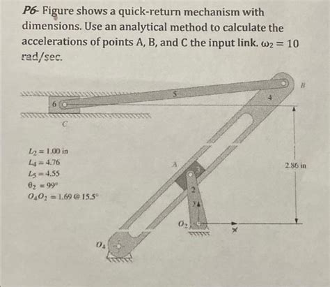 Solved P Figure Shows A Quick Return Mechanism With Chegg