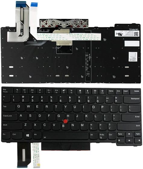 Novo Teclado Retroiluminado Preto EUA Para Laptop Lenovo ThinkPad E480