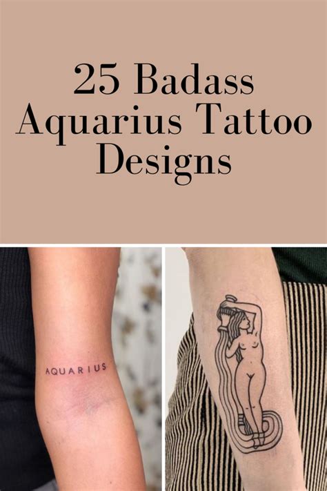 25 Badass Aquarius Tattoo Designs Tattoo Glee