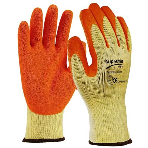 Waterproof Work Gloves Safety Flex Grip Latex Glove Garden Builder