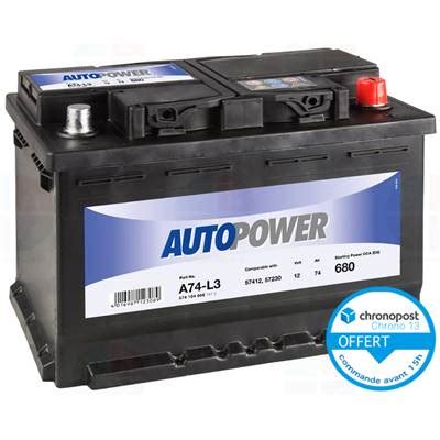 Batterie auto A74 L3 12V 74ah 680A Afa varta E11 batterie de démarrage