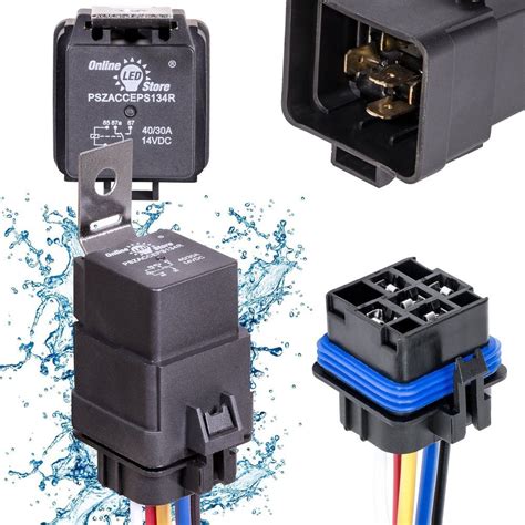 OLS 40 30 Waterproof Relay Switch Harness Set 12V DC 5 Pin SPDT