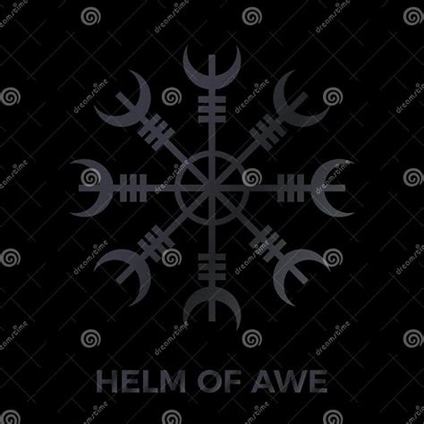 Helm Of Awe Or Helm Of Terror Sign Aegishjalmur Icelandic Symbol Of