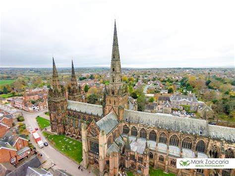 quick shot  lichfield cathedral aerial photography lichfield