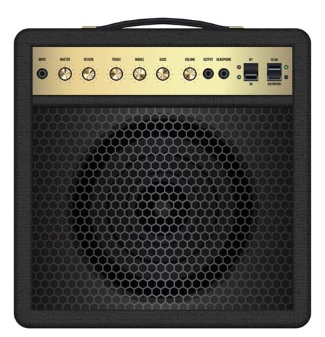 Premium Vector Real Classic Black Guitar Amplifier Vector