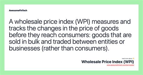 Wholesale Price Index Wpi Awesomefintech Blog