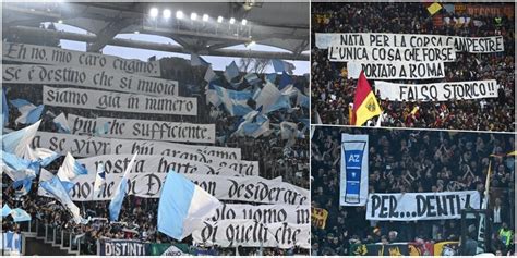 Lazio Roma Gli Sfott Sugli Spalti A Colpi Di Striscioni