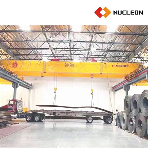 Nucleon Twin Trolleys Double Girder Eot Crane With Tandem Control