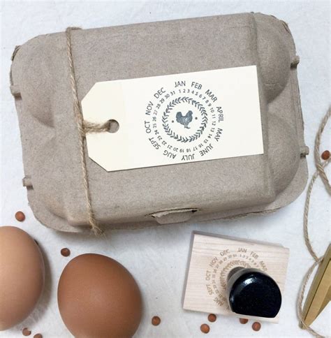 Egg Carton Stamp Egg Date Stamp Chicken Stamp Fresh Eggs Etsy Chicken