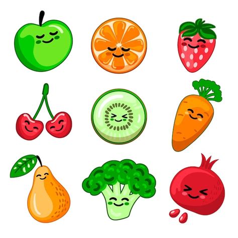 Colecci N De Frutas Y Verduras Vector Gratis