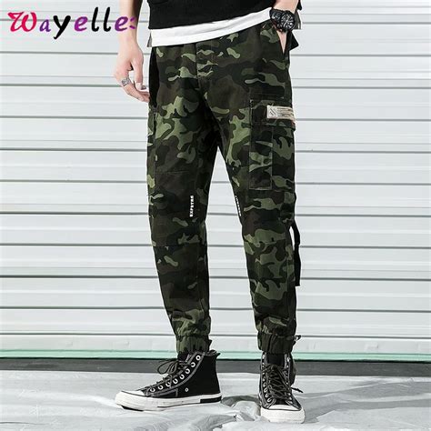 Harajuku Streetwear pantalón militar Cargo táctico bolsillos pantalones