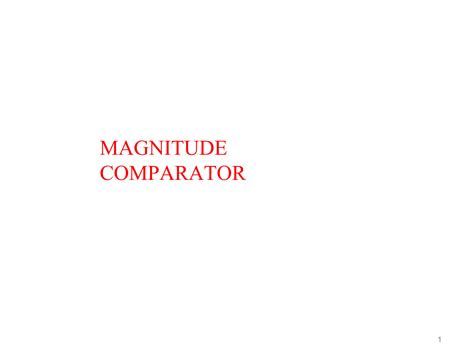 Solution Magnitude Comparator Digital Electronics Studypool