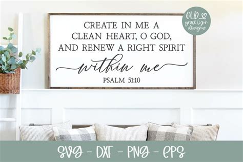 Create In Me A Clean Heart Svg Bible Verse Svg