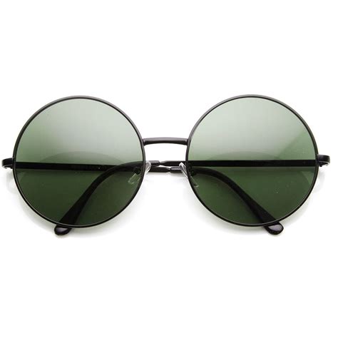 Super Large Oversized Metal Round Circle Sunglasses Sunglass La