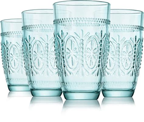 Amazon Creativeland Colored Vintage Drinking Glasses Set Of