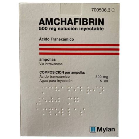 Amchafibrin (Транексамовая кислота) р-р д/ин. 500 mg амп. №6 - заказать ...
