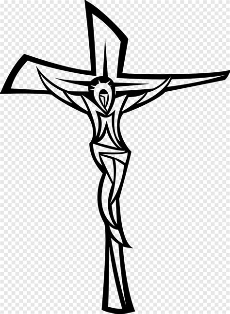 Cruz Cristiana Jesus Cruz Monocromo Cruzar Png Pngegg