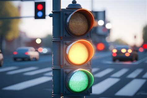 Un Semáforo Con Una Luz Roja Encendida Foto Premium