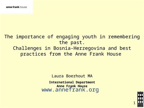 Pptx Annefrank Org The Importance Of Engaging Youth In