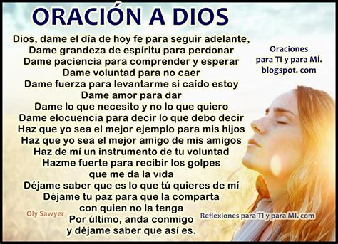 Oraciones para TI y para MÍ ORACIÓN A DIOS