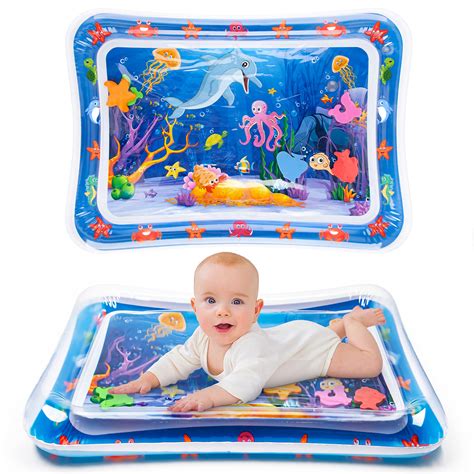 Yeeeasy Tummy Time Water Mat Water Play Mat For Babies Inflatable