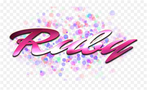 Ruby Name Logo Bokeh Png Free Transparent Png Images Pngaaa The Best