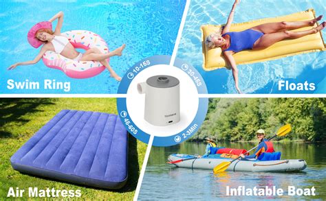 Electric Air Pump For Inflatables Quick Inflator And Deflator Portable Rechargeable Air Mattress