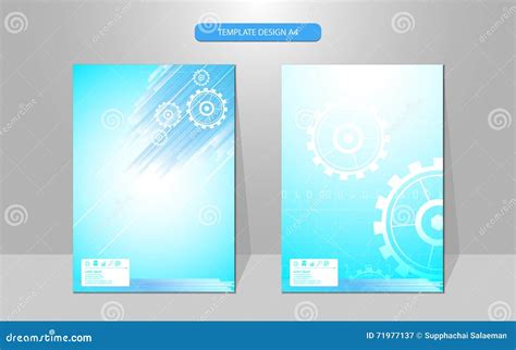 Vector Abstract Cover Design Template Sci Fi Machine Working Innovation
