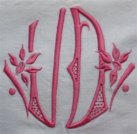 217 Best Hand Embroidered Monograms Images On Pinterest Embroidery Monogram Hand Embroidery