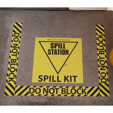 Spill Kit Location Floor Sign | Spill Station Australia