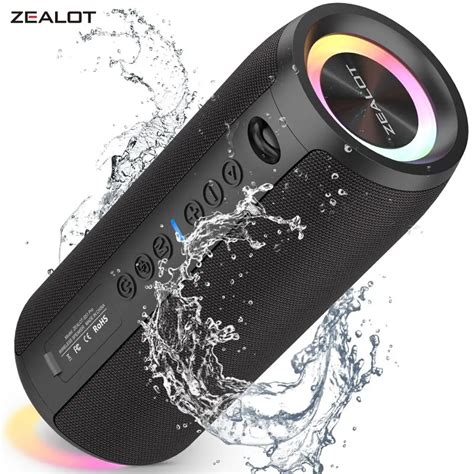 Zealot Alto Falante Bluetooth Port Til De Alta Pot Ncia Ipx Imperme