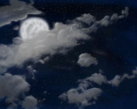 Moon And Clouds Drawing at GetDrawings | Free download