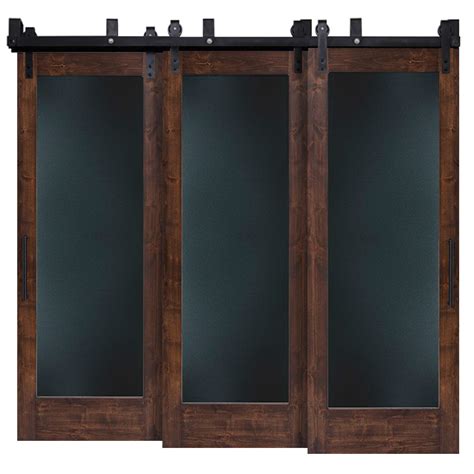 Smooth Operator Metal Panel Triple Bypass Barn Doors Rustica