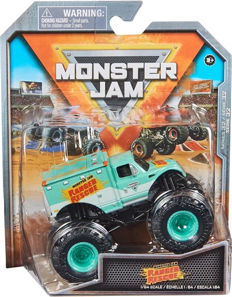 Amazon.com: Monster Jam 2023 Spin Master 1:64 Diecast Truck Series 32 Everyday Heroes Ranger ...