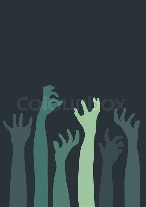 Zombie hands halloween theme | Stock vector | Colourbox