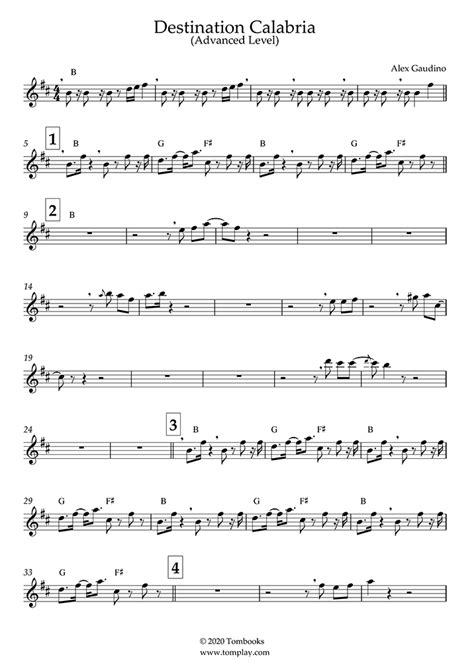 Destination Calabria Advanced Level Alto Sax Duet With Voice And