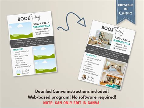 Airbnb Flyer Template, Marketing Planner, Canva Template, Airbnb ...