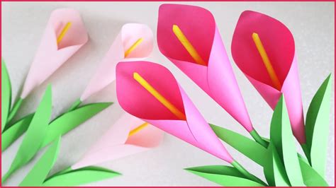 🌸 Calla Lily Flower 🌸 How To Make Paper Callas🌸origami Diy Youtube