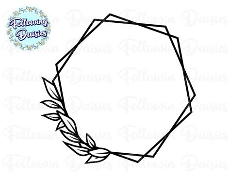 Leaf Frames In Svg Geometric Frames Monogram Frame Circle Oval