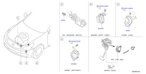 Infiniti QX60 SENSORY Air Bag Impact Sensor Front K8581 1GZ0A