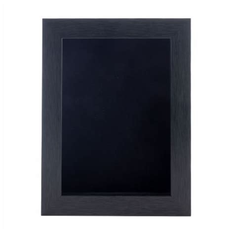 5x7 Shadow Box Frame Charcoal Gray Wood 34 Depth Black Suede Backing Uv Acrylic 5x7 King