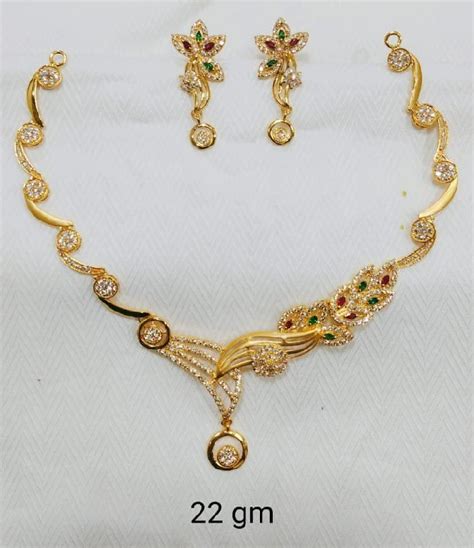 Light Weight Gold Necklace Designs Dhanalakshmi Jewellers