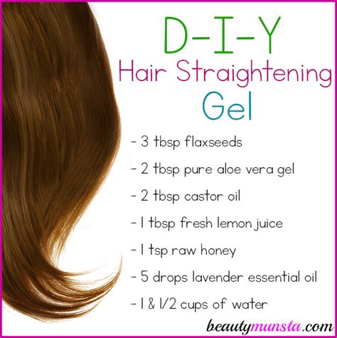 Homemade Hair Straightening Gel For Smoother Straighter Hair